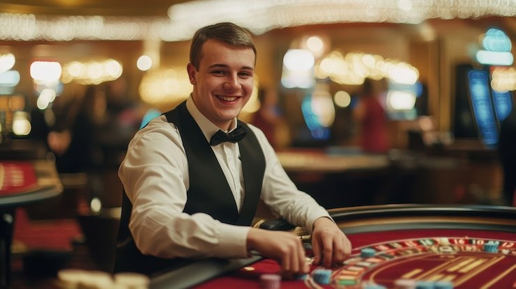 Account balance display showing available funds ready for No Commission Baccarat play